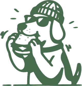 Mascota verde de Normal Burger