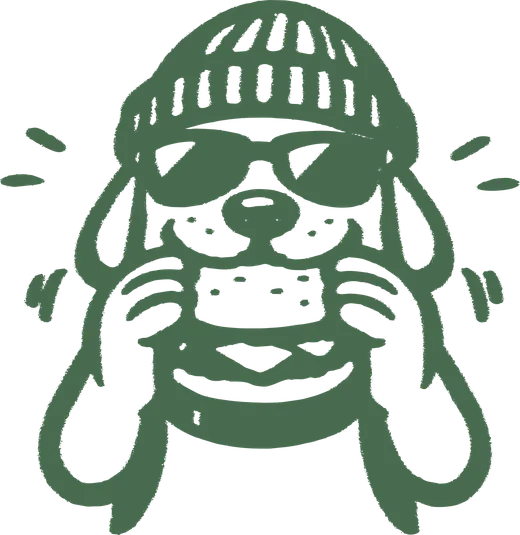 Mascota verde de Normal Burger